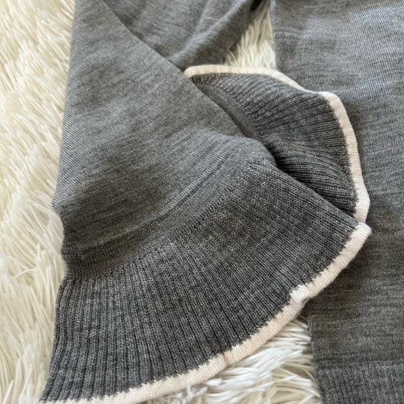 J. Crew 100% Merino Wool Crewnecklace w/ ruffle sleeve - Size L - Picture 3 of 7